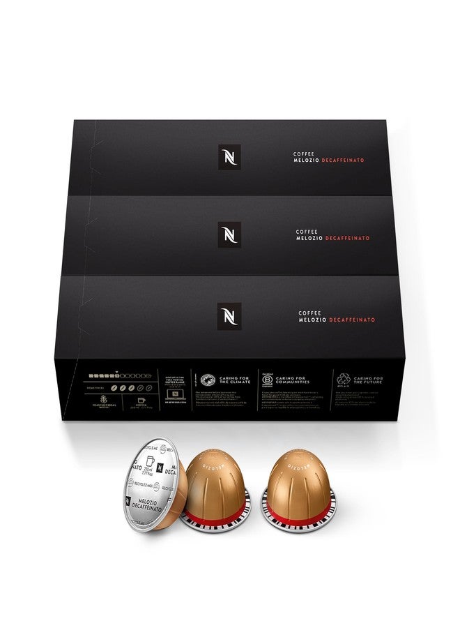 Nespresso Capsules Vertuo, Melozio Decaffeinato, Medium Roast Espresso, 30-Count Coffee Pods, Brews 7.8 oz. - Image 1