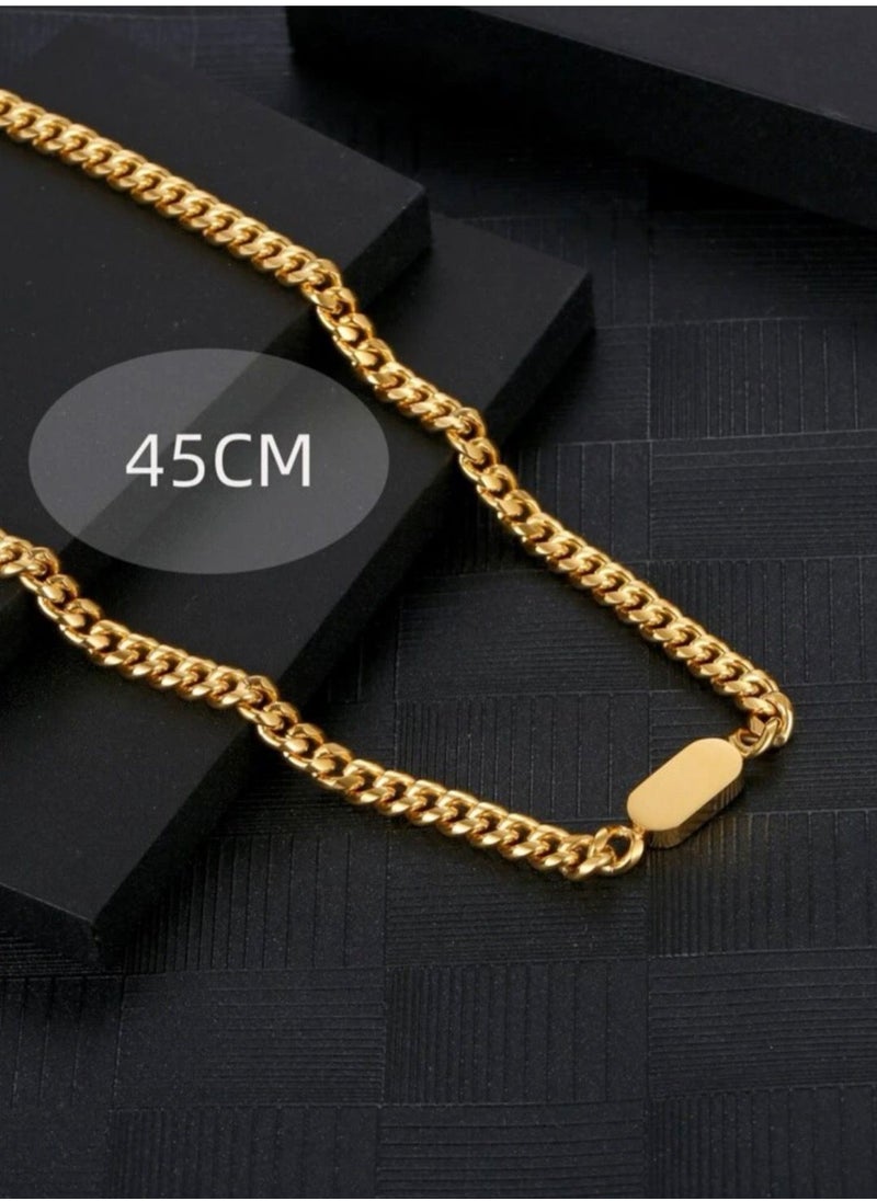 NOON'S UP - Elegant Stainless Steel Gold Plated Choker Necklace For Women - Image 1