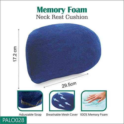 PALO Premium Neckrest with Memory Foam (Blue) - Image 3