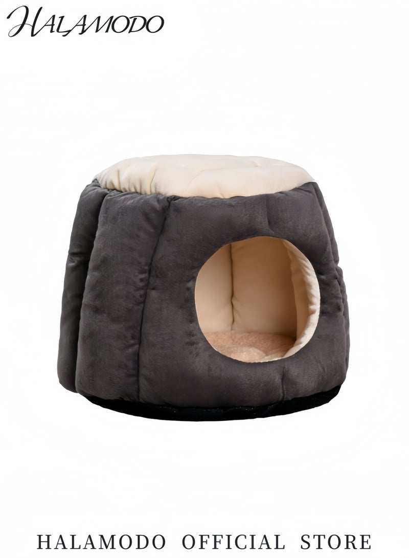 Pet Houses for Small Dogs Warm Indoor Tent Kennel Soft Cave Style Pet Bed Removable and Washable Pet House for Winter All Seasons Pet Nest for Cats and Dogs - Image 2