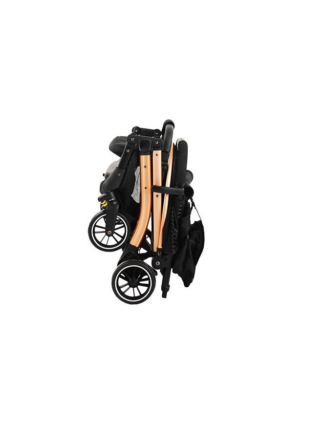 baobaohao Aluminum alloy frame stroller can be used for sitting and lying down. It can be folded with one key for newborns aged 0-3. Baby stroller.  - Image 4