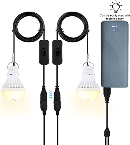 Onite 2-Pack USB LED Light Bulb | 2700K Warm White | Emergency Backup Lighting for Camping, RV, Garage, and Power Outage Preparedness - Image 2