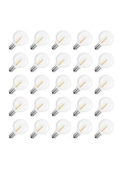 G40 Led Replacement Light Bulbs E12 Screw Base Shatterproof LED Globe Bulbs Light for Outdoor String Lights Warm White 2200K Light Bulbs for Indoor Outdoor Patio Decor (25Pcs)