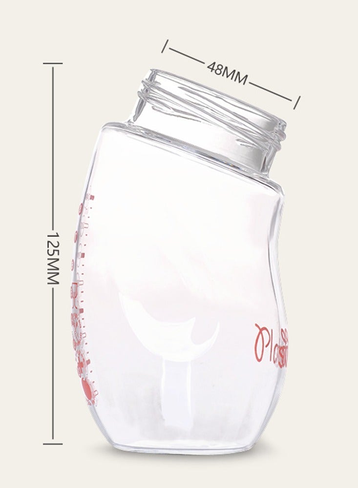 Baby Sippy Cup 240ml brown Glass Bottle Newborn/Nursling Anti Choking, Anti Falling, Anti Bloating Dual-Use Children's Glass Bottle - Image 2