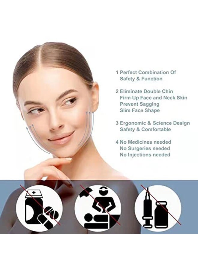 Galeboy Double Chin Reducer Face Slimming Strap V Line Lifting Face-belt Chin Strap For Women and Men Tightening Skin Preventing Sagging - Image 3
