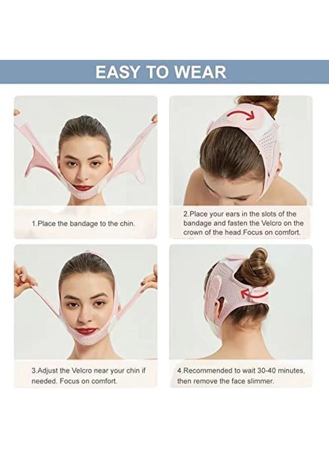 Galeboy Double Chin Reducer Face Slimming Strap V Line Lifting Face-belt Chin Strap For Women and Men Tightening Skin Preventing Sagging - Image 4