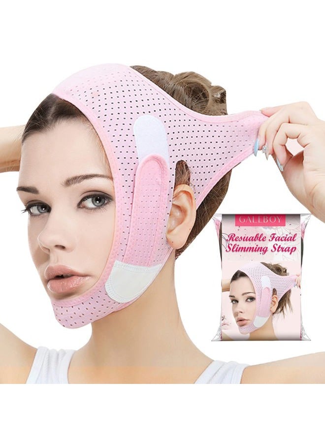 Galeboy Double Chin Reducer Face Slimming Strap V Line Lifting Face-belt Chin Strap For Women and Men Tightening Skin Preventing Sagging - Image 1