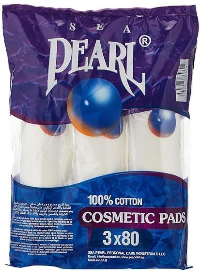 Pearl Cotton Make Up Cosmetic Pads 3 x 80 – Soft Cotton Pads for Makeup Removal & Skincare - Image 4
