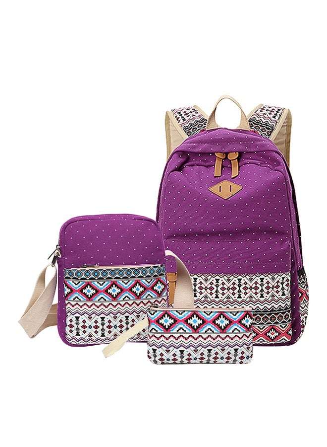 شاربدو مجموعات حقيبة الظهر متعددة الوظائف من 3 قطع للفتاة ، حقائب المدرسة للأطفال ذات القدرة الكبيرة ، حقيبة المدرسة + الكتف + القلم الرصاص ، حقيبة الظهر المألوفة والعادية ، حقيبة ديكور اليد (الأرجواني) - Image 1