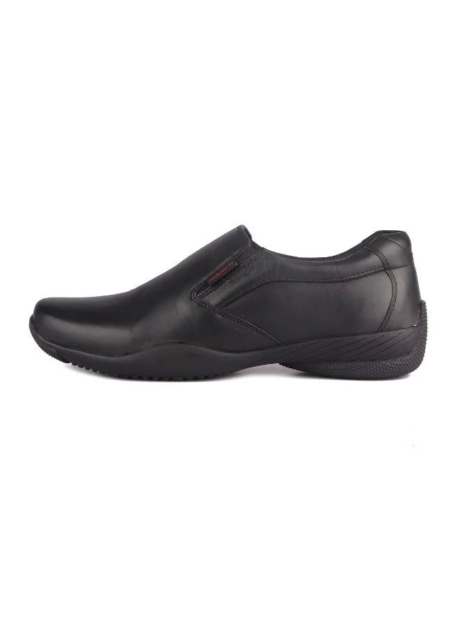 Red Chief Black Low Ankle Slip On Formal Shoe - Rc3812 001