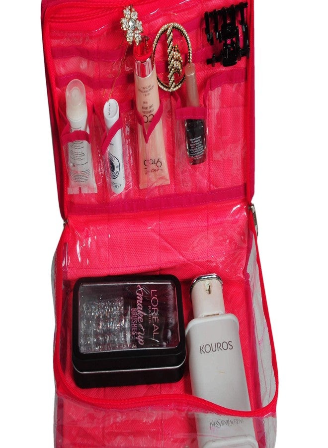 SuneshCreation Brocade Makeup and Jewellery Box/multipurposeOrganizer Make Up Pouch Jewellery Cosmetic Organizer Necklace Pouches Traveling Kit for Women's - Image 2
