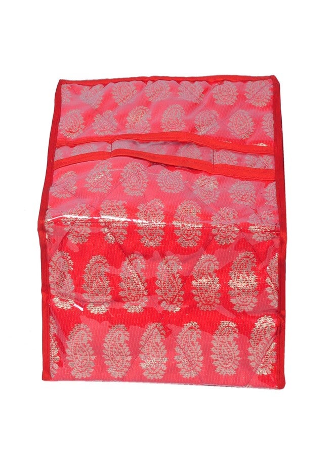 SuneshCreation Brocade Makeup and Jewellery Box/multipurposeOrganizer Make Up Pouch Jewellery Cosmetic Organizer Necklace Pouches Traveling Kit for Women's - Image 3