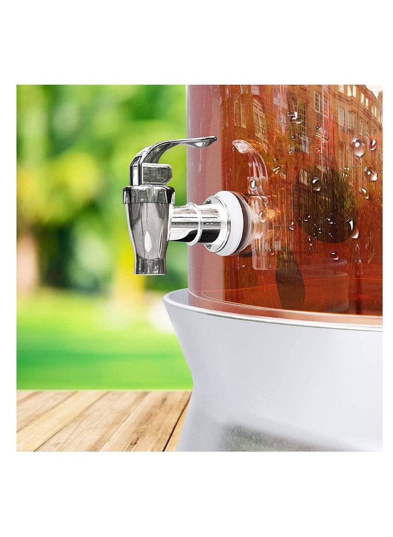 Y&D Replacement Spigot for Beverage Dispenser Carafes Chrome Design Lock Open Style (1pack) Push faucet Carafe, - Image 5