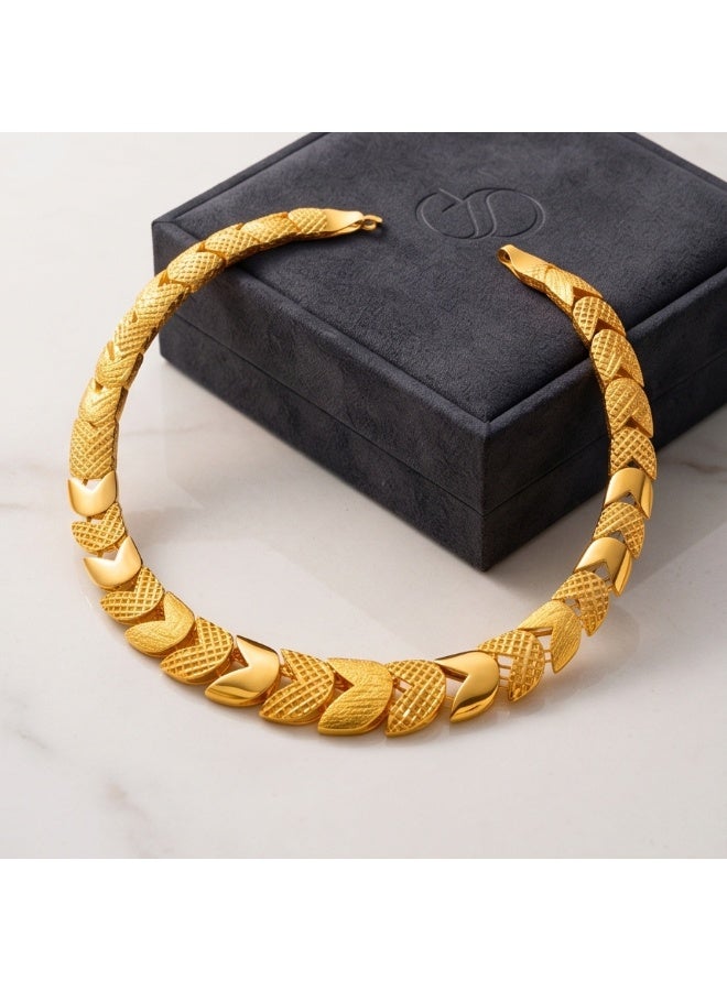 BAFLEH JEWELLERY Luxurious 21K Gold Statement Bracelet Modern Elegance by Bafleh Jewellery. - Image 1