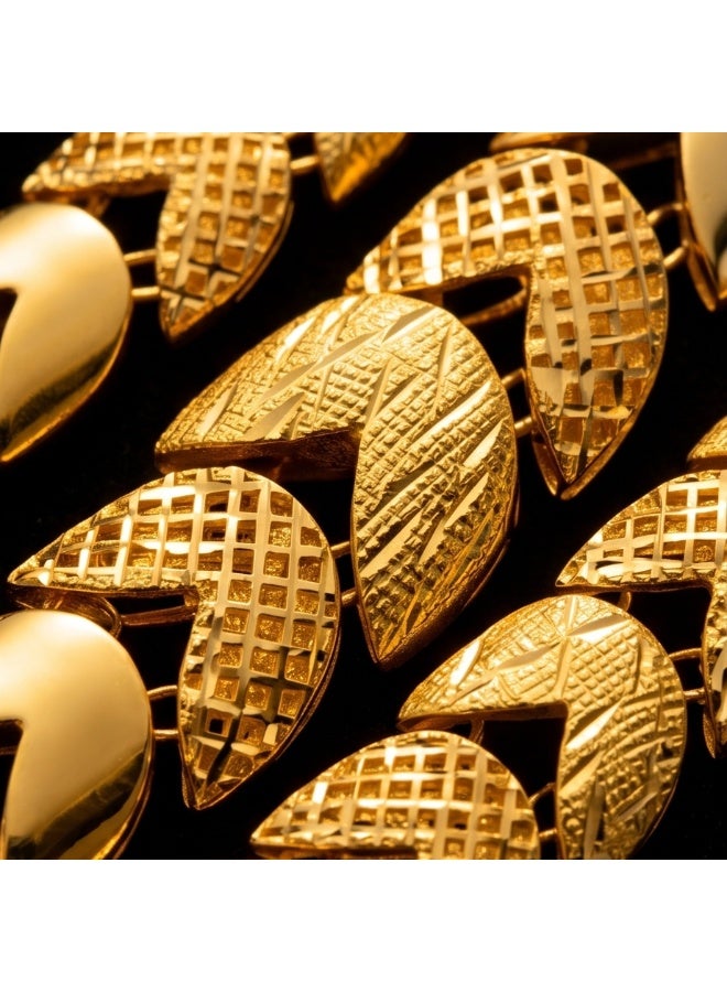 BAFLEH JEWELLERY Luxurious 21K Gold Statement Bracelet Modern Elegance by Bafleh Jewellery. - Image 4