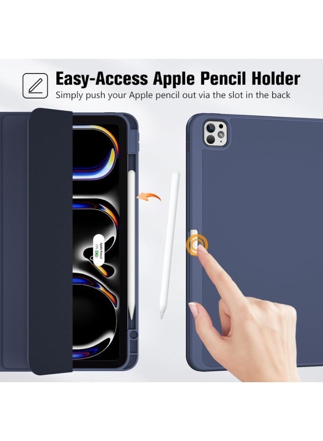 LEDIN New iPad Pro 13 Inch Case M4 (2024, 7th Gen) with Pencil Holder, Smart Case with Touch ID, Auto Wake/Sleep, USB-C Pencil, Slim Protective Cover - Image 2