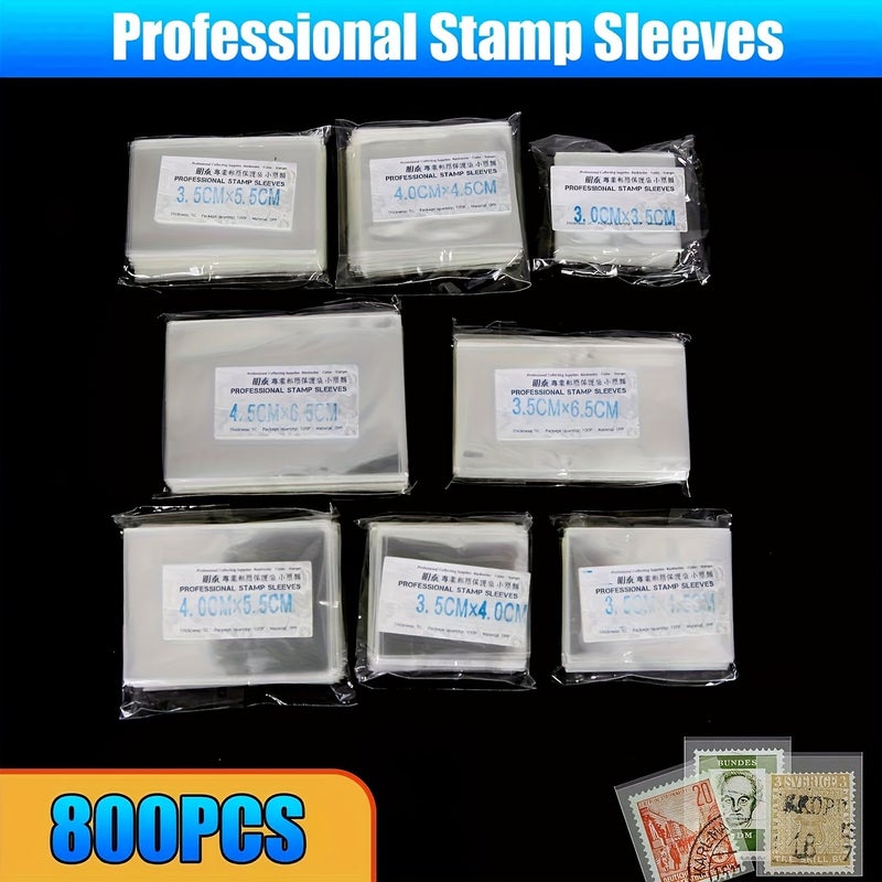 OPP Bags for Stamp Protection 800 Pcs 3.5x6.5cm Ideal for Philatelic Storage And Display Suitable for Stamp Collection - Image 5