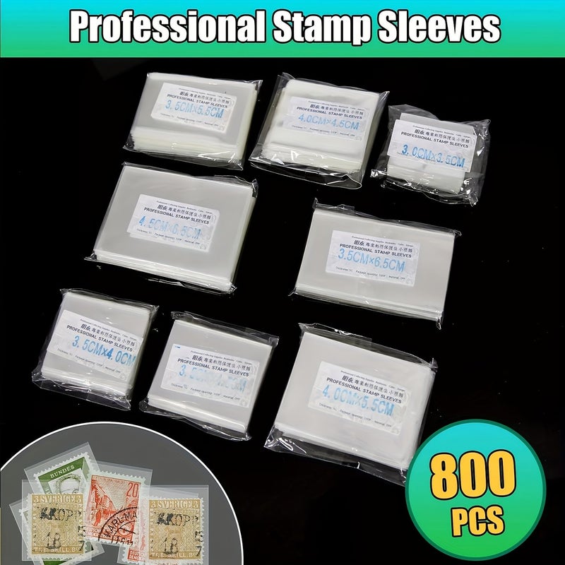 OPP Bags for Stamp Protection 800 Pcs 3.5x6.5cm Ideal for Philatelic Storage And Display Suitable for Stamp Collection - Image 2