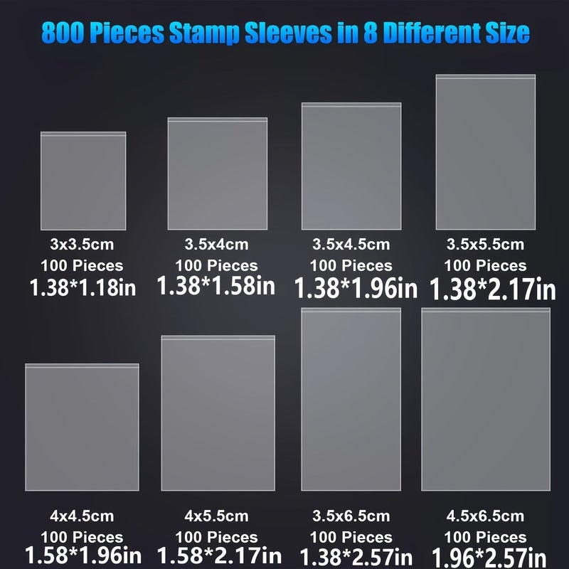 OPP Bags for Stamp Protection 800 Pcs 3.5x6.5cm Ideal for Philatelic Storage And Display Suitable for Stamp Collection - Image 3