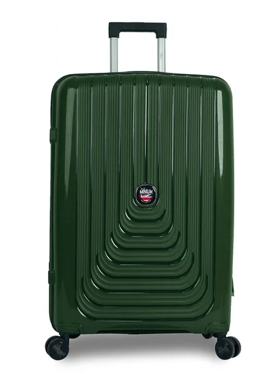 MNUK Viajero Stra Ordinario 28inch Luggage| Polypropylene (PP) Hardside Luggage Trolley|Double 360° 4 Wheeler| Large-28inch|Dark Green