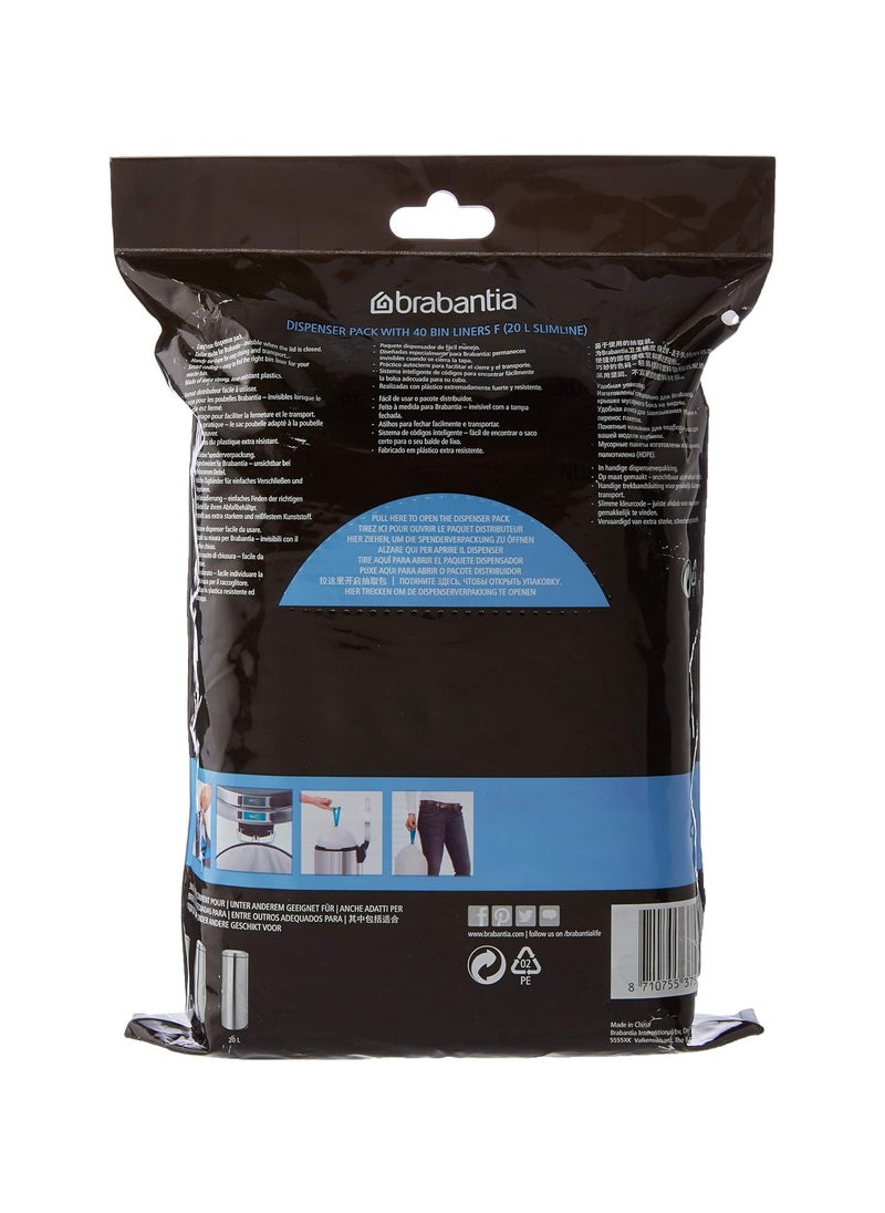 brabantia - Brabantia bag liners, size F, 20 liters - 40 bags - Image 1