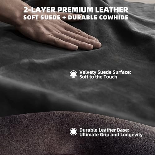 Qiyibei Suede Leather Steering Wheel Cover Wrap Kit - DIY Stitch-On for 14.5-15" Wheels, Superior Sweat Absorption & Non-Slip Grip, Comfortable & Durable Year-Round Upgrade - Image 2