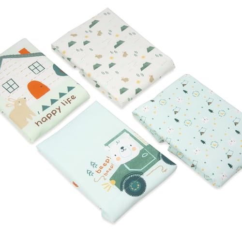Tidy Sleep Baby Changing Mat – Waterproof, Foldable, Padded Diaper Changing Sheets for Newborns & Infants – Pack of 4, Happy Home (65 cm x 45 cm) - Image 4