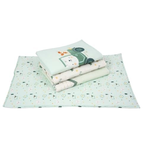 Tidy Sleep Baby Changing Mat – Waterproof, Foldable, Padded Diaper Changing Sheets for Newborns & Infants – Pack of 4, Happy Home (65 cm x 45 cm) - Image 3