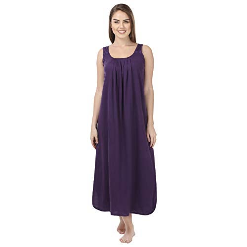 BLAZON Women's Cotton Hosiery Solid Maxi Dreams Nighty Slip (Pack of 2 11003 BLUEVIOLET_Vivid_Violet_M_Blueviolet, Vivid Violet_M) - Image 2