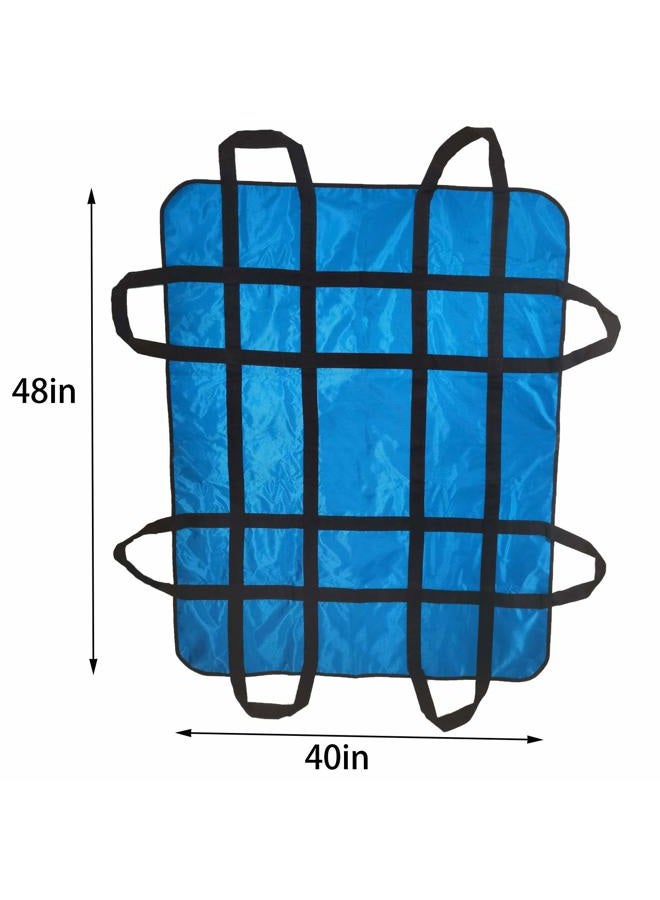 BoxLuote وسادة سرير صغيرة وجميلة مع مقابض 48" × 40" واقي مرتبة سلس البول بطانة تحت السرير أحزمة لرفع ونقل سهل قابلة لإعادة الاستخدام قابلة للغسل جودة المستشفى - Image 2