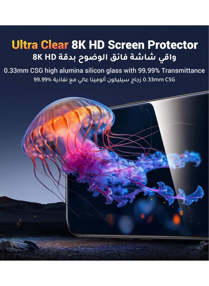 Techie - 2 Pack Apple iPhone 16 Plus Screen Protector, 9H Tempered Gorilla Glass, Easy Install Alignment Frame, Ultra Clear, Bubble-Free, Case-Friendly - Image 1