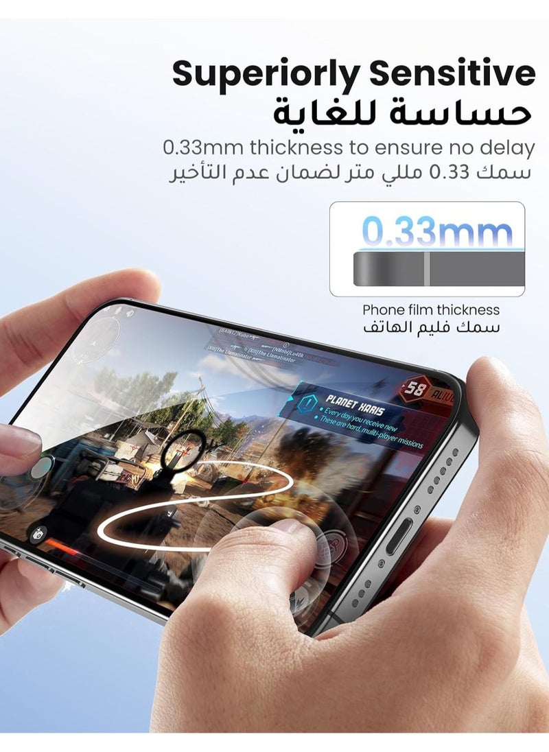 Techie - 2 Pack Apple iPhone 16 Plus Screen Protector, 9H Tempered Gorilla Glass, Easy Install Alignment Frame, Ultra Clear, Bubble-Free, Case-Friendly - Image 1