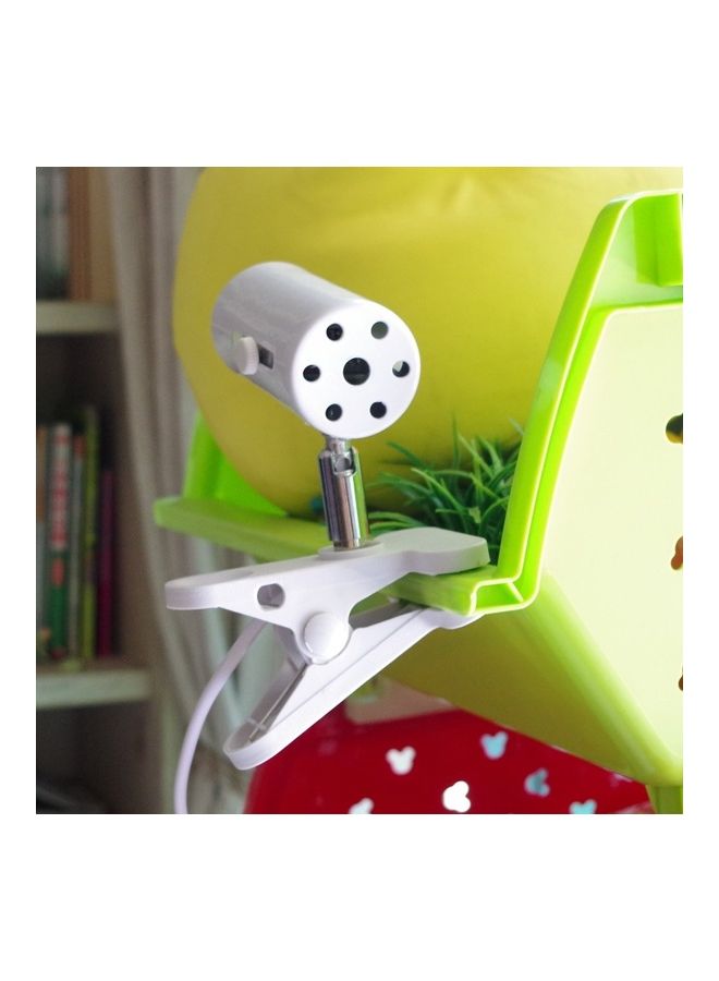 إسكدنيا حامل مصباح قابل للتعديل والدوران لحوض الزواحف أبيض - Image 3