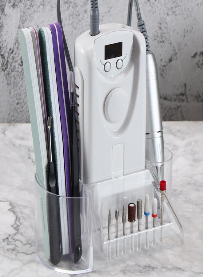 DAUZ Professional Nail Desk Organizer and Storage - Nail Drill Holder Box with 8 Holes for Grinding Bit Display Stand - Image 2