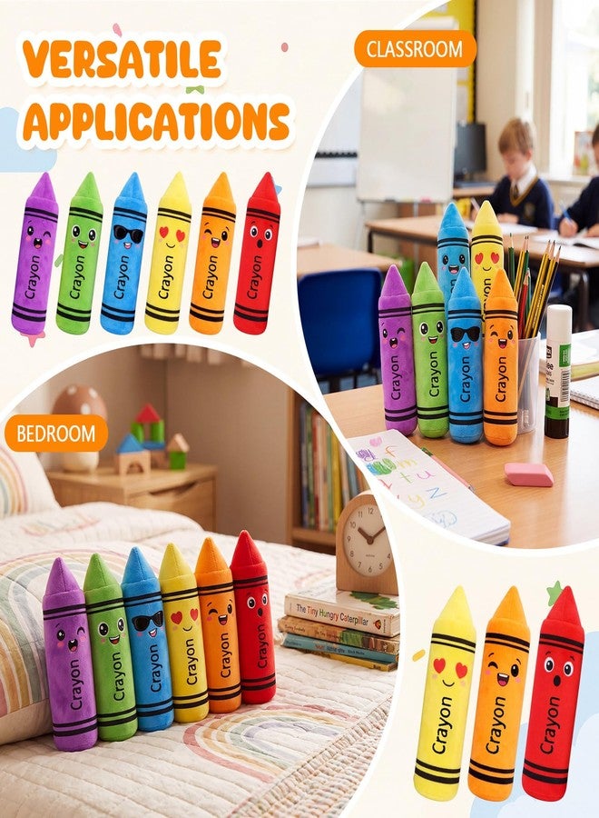 Arrowbash 24 Pcs 4 Inch Crayon Plush Toy for Kid Mini Pencil Plush Stuffed Bulk Pencil Shaped Plushes First Day of School Classroom Decoration for Reading Room Decoration Back to School Student Gift - Image 5