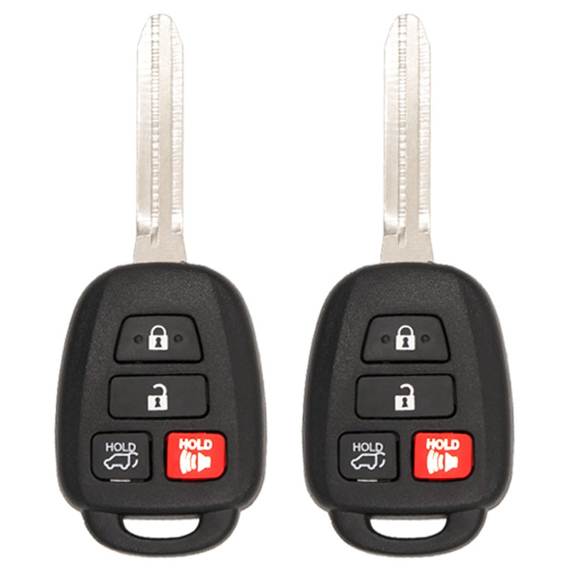 Keyless2Go Replacement for 4 Button wHatch Remote Key Toyota RAV4 HYQ12BDM 8907042D40 H Chip 2 Pack