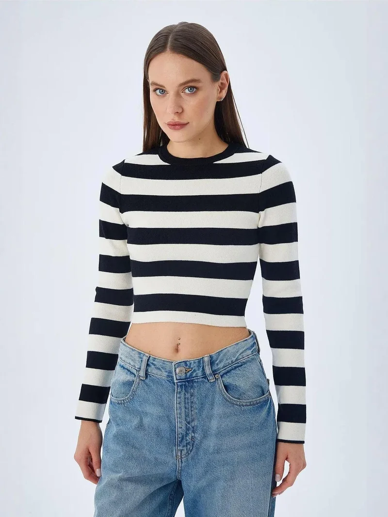 Mixray Striped Knit Sweater