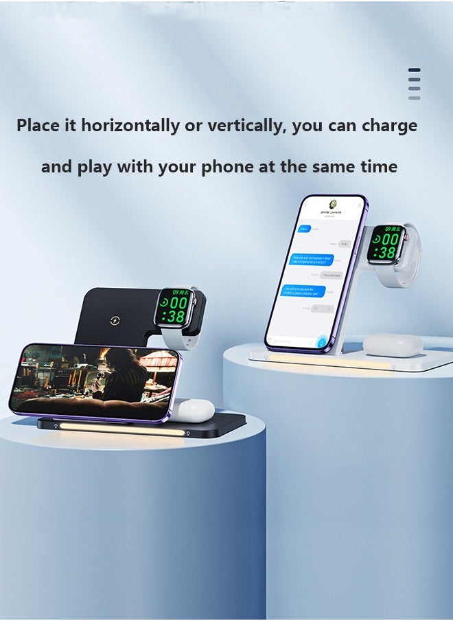REMAX - REMAX 3-in-1 Foldable Wireless Charger with Light - Image 1