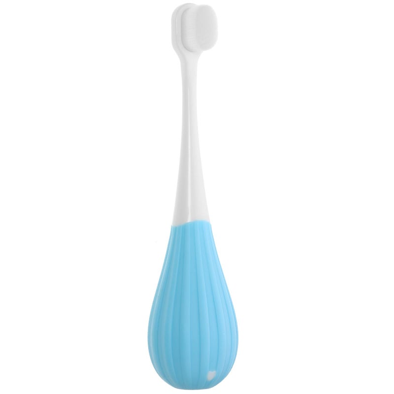 Soft Bristles Manual Toothbrush For Kids 2 5 Years Sensitive Gums Blue Hot Air Balloon Design - Image 2