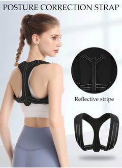 DUNISO Posture Corrector Belt for Men and Women Comfortable Adjustable Back Braces Improve Neck Shoulder Posture Bands Pain Relief for Back Shoulders Neck  - Image 1