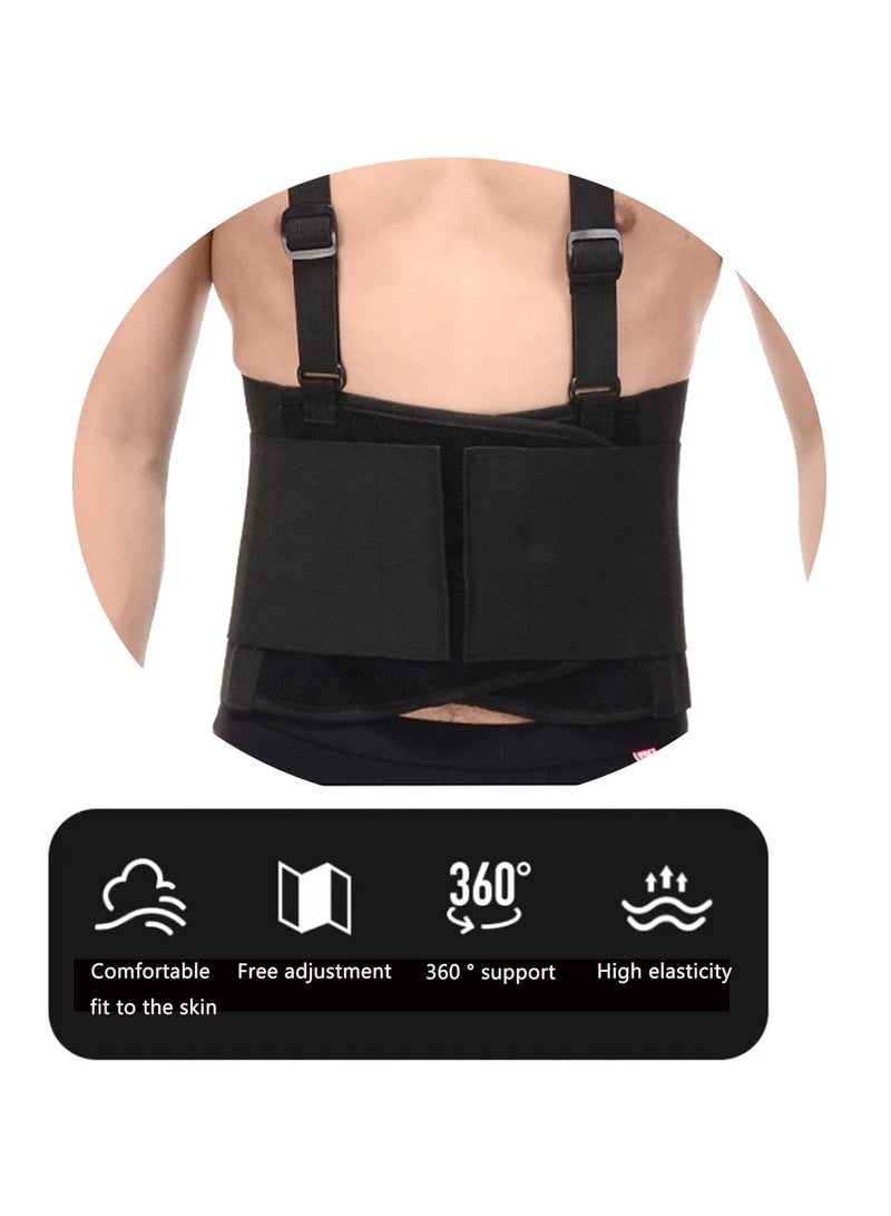 SYOSI Ergonomic Lumbar Support Belt with Suspenders - Adjustable Back Brace for Pain Relief, Injury Recovery, Heavy Lifting - Unisex Sizes for Work & Daily Activities - Image 2