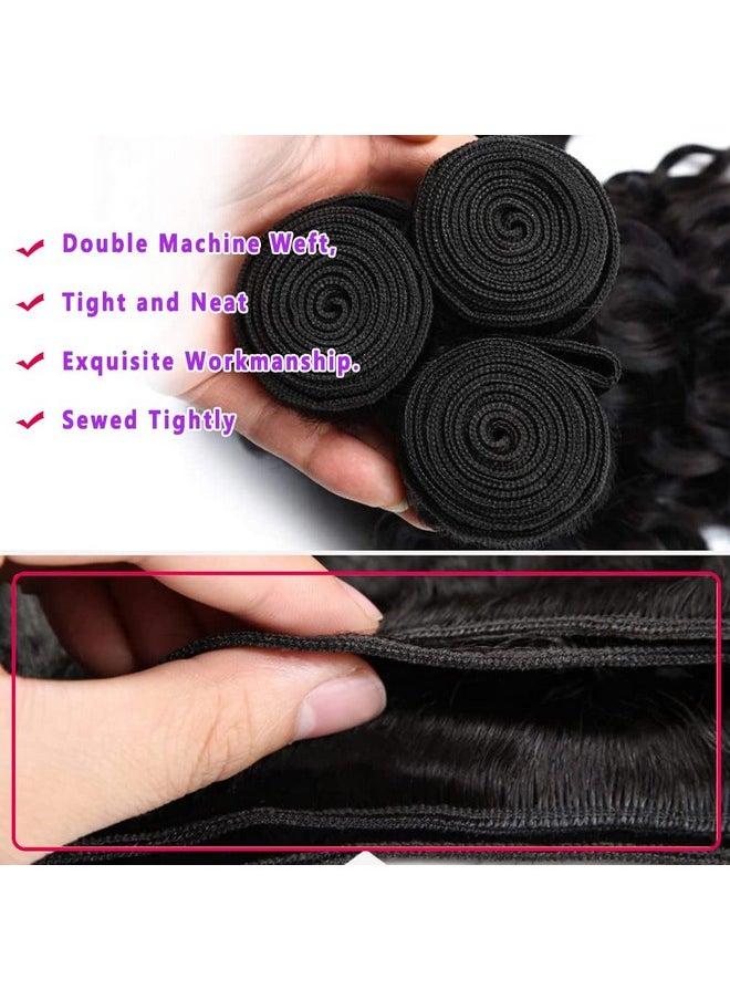Beautymoon Eautymoon Water Wave Bundles 16 18 20 Inch Wet And Wavy Bundles 100% Unprocessed Brazilian Virgin Hair Bundles 10A Water Wave 3 Bundles Human Hair Extensions For Black Women Natural Color  - Image 4
