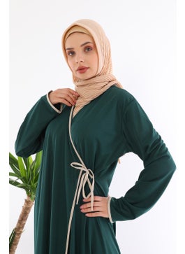 Medipek Women's Side Tied Prayer Dress Emerald Green  - Image 4