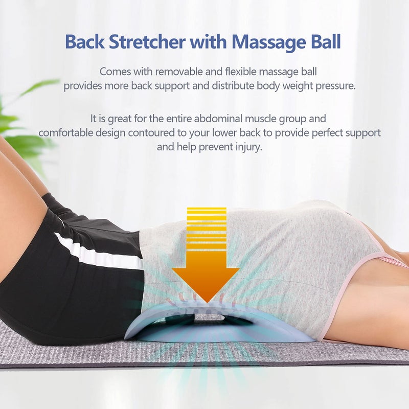 RESTCLOUD Back Stretcher for Back Pain Relief, Lower Back Stretcher Back Stretching Cushion, Lumbar Stretcher Device Helps with Spinal Stenosis Herniated Disc Sciatica Nerve - Image 4