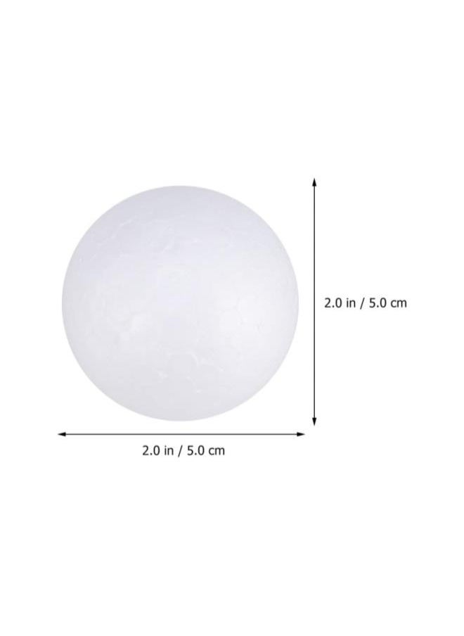 WYBOT - 50Pcs Foam Craft Balls Smooth Styrofoam Balls Round Polystyrene Balls DIY Modeling Art Projects Christmas Decoration (Solid 5cm) - Image 1