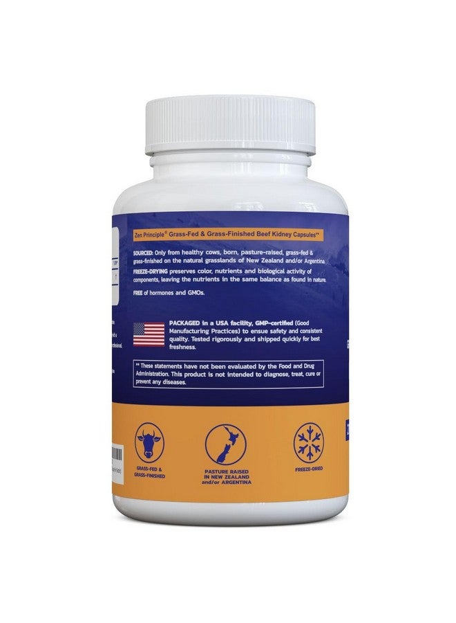 Zen Principle Grass Fed Beef Kidney Supplement, 210 Capsules, 3250mg. DAO Enzyme for Histamine Health. Selenium and B12 for Thyroid Support. - Image 3