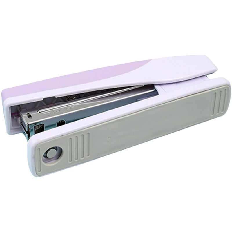 Extended Handle Large Capacity Desk Stapler Lavender Purple Rotating Spring Mechanism - Image 2