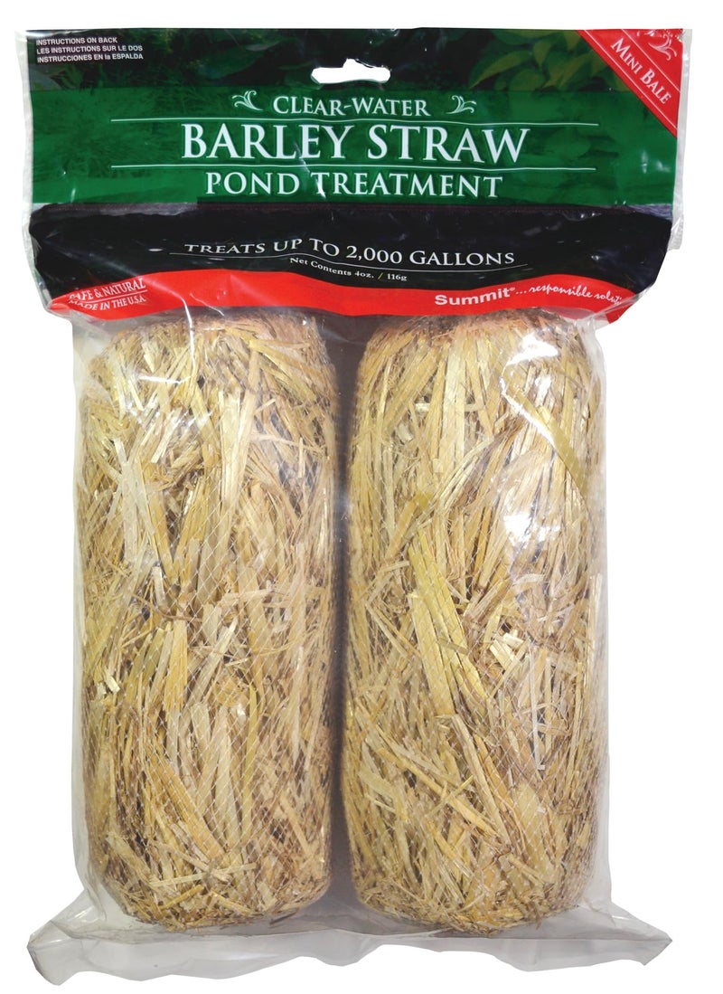 Summit Clear-Water Barley Straw Pond Treatment, 2-Pack, Treats upto 2000 Gallons, 1000 Gallons per Bale - Image 1