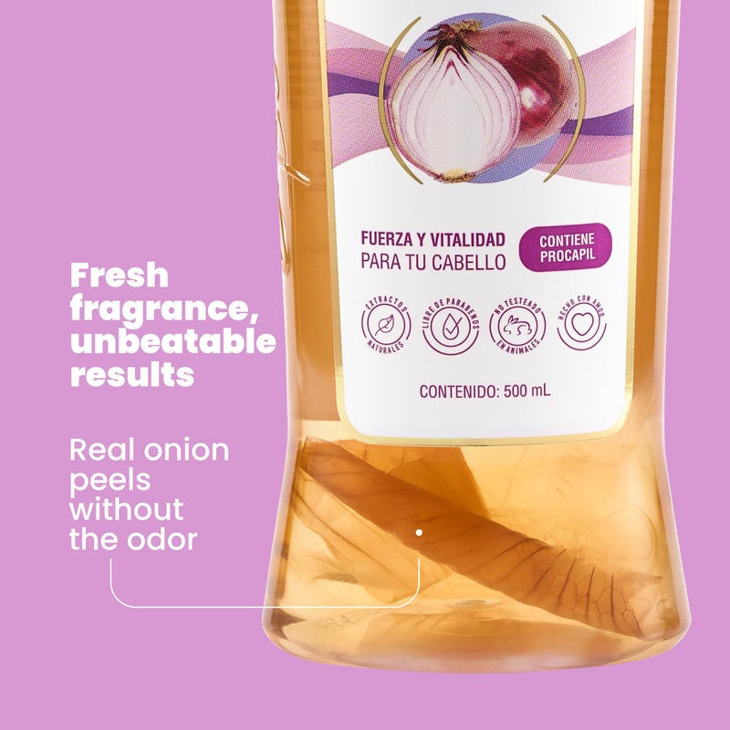 ANYELUZ Onion Shampoo, Cleanses and Reduces Oiliness, Provides Shine and Ideal for all Hair Types, Contains Natural Extracts, Salt and Paraben Free - Image 4