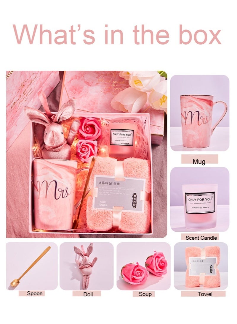 Neox Birthday Gifts for Ladies Gifts for Ladies Girls Women Wife Sister,Birthday Gift for Girls Gift Sets for Ladies girlfriend ,Graduation Gift Pink Luxury Gift Box for Women  Gifts for Graduation Self Care Gifts Get Well Soon Gifts, Rose Relaxing Spa Gifts Basket Care Package , Unique Mothers Day Gifts for Mom Her Friend Sister Wife - Image 2